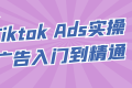 Tiktok Ads实操广告入门到精通