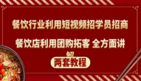 餐饮行业利用短视频招学员招商+餐饮店利用团购拓客 全方面讲解（两套教程）