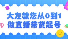 大左教您从0到1做直播带货起号