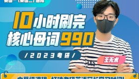 B站王无术：10小时刷完考研核心母词990