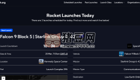 RocketLaunch：全球卫星飞船发射时间表