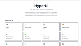 Hyperui：免费的Tailwind CSS组件集合