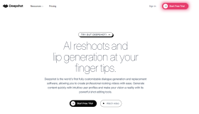 Deepshot-AI：一款先进的AI唇形同步和生成工具