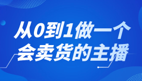 从0到1做一个会卖货的主播