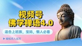 视频号佛学禅语4.0.纯原创视频教程