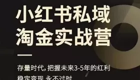 小红书私域淘金实战营