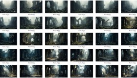 1600张科幻外星恐怖战争废墟环境背景5K高清图片素材
