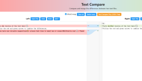 Text Compare：文本比较实时在线差异与合并工具