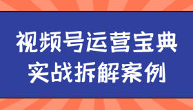 视频号运营宝典实战拆解案例