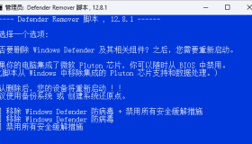 Windows Defender Remover 一键删除禁用Win安全中心v12.8.1 汉化版