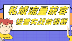 私域流量获客运营实战教课程