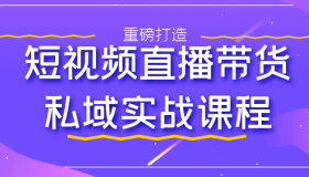 短视频直播带货私域实战课程