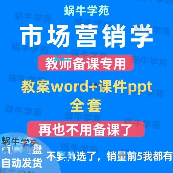 市场营销学 PPT 课件教案资料合集