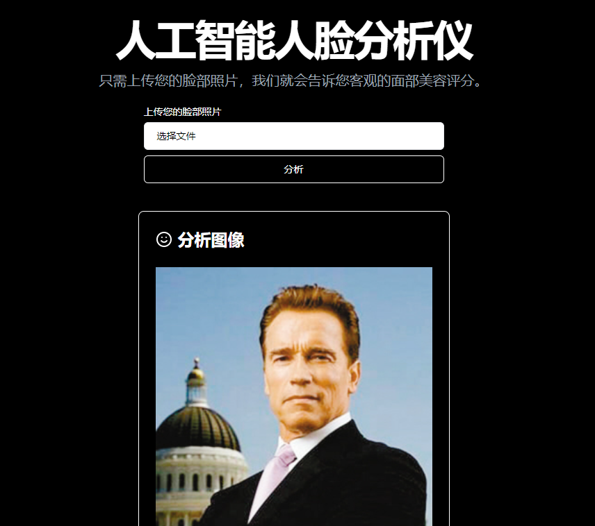 AI Face Analyzer：AI 颜值打分工具 人工智能人脸分析仪