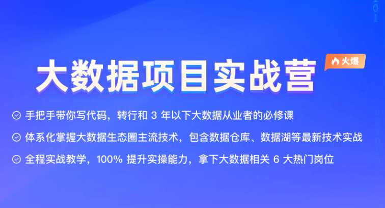 极客时间：大数据项目实战营