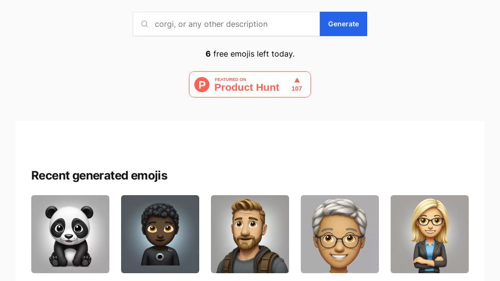 AI Emoji Generator：在线 AI 生成 Emoji 表情