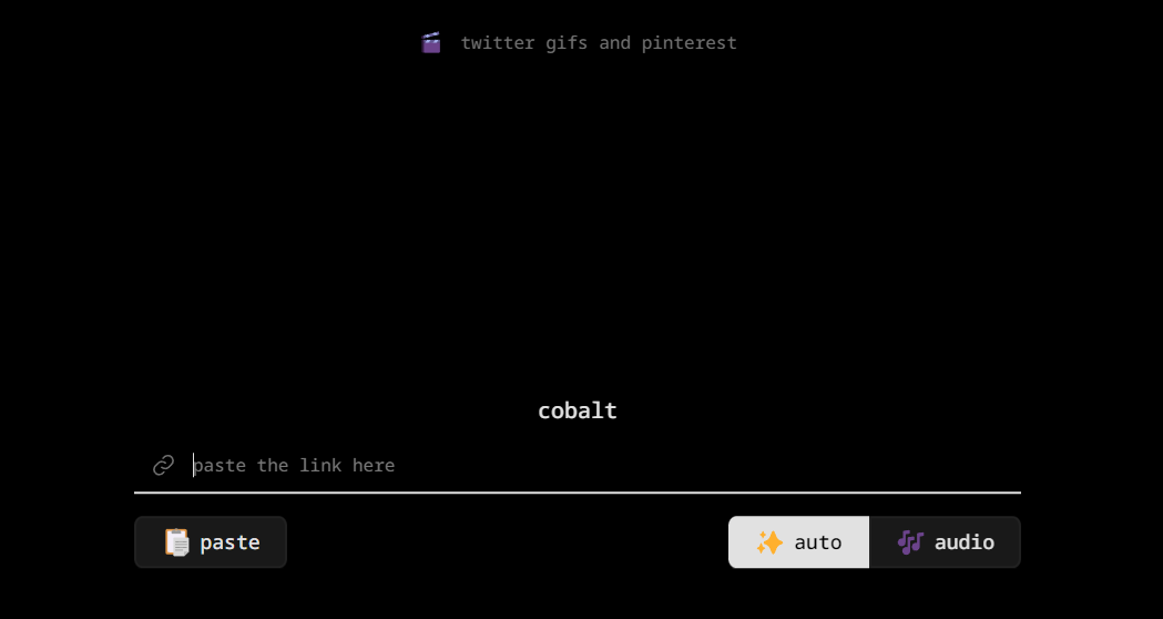 cobalt：一个社交和媒体平台在线下载工具