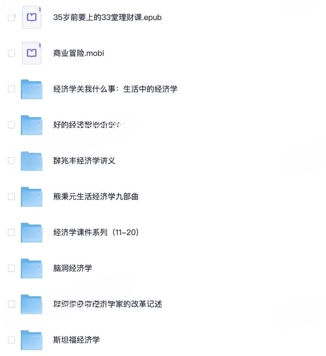 经济学电子书合集