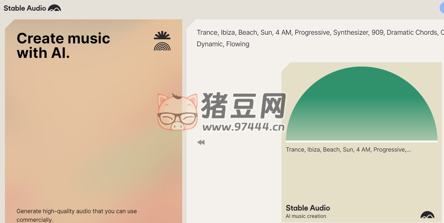 Stable Audio：在线人工智能 AI 音乐生产器