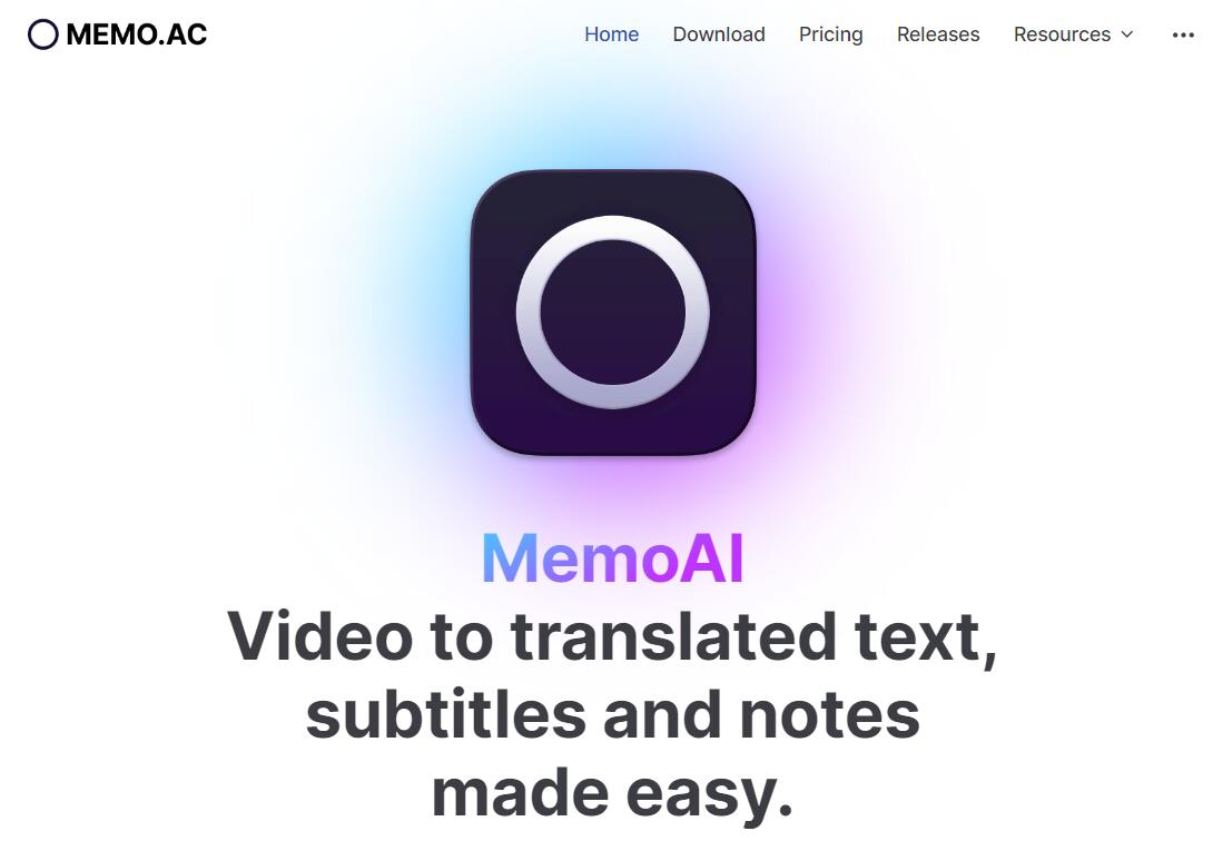 Memo AI AI音频视频转文本工具 播客、视频一键转录翻译