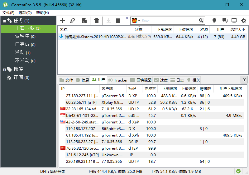 uTorrent Pro v3.6.0.47016 绿色版 全球排名第一的 BT 下载客户端