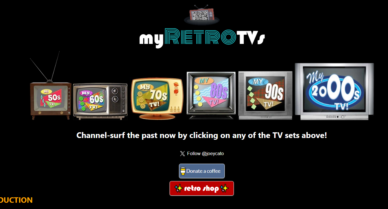 MyRetroTVs：1950-2000 年代在线复古电视模拟器