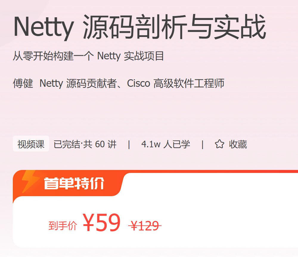 极客时间：Netty源码剖析与实战