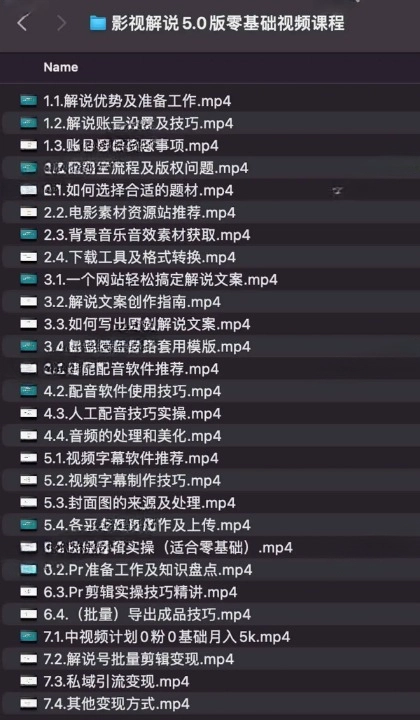 影视解说 5.0 版零基础视频课程