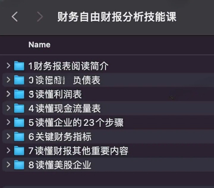 财务自由财报分析技能课