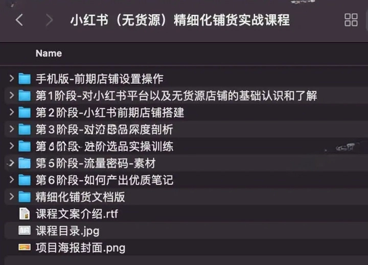 小红书无货源精细化铺货实战课...