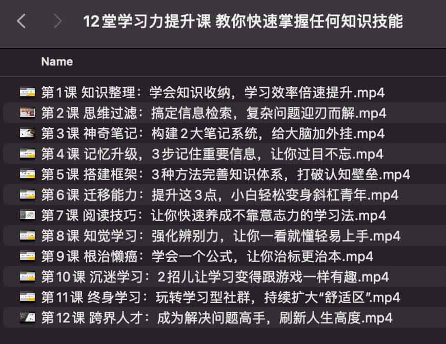 12堂学习力提升课：教你快速掌握任何知识技能