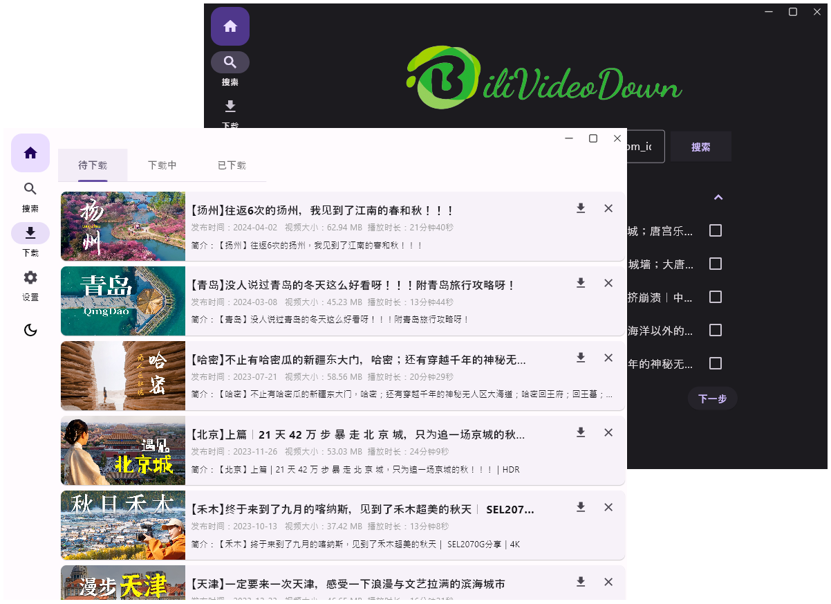 BiliVideoDown：开源 B 站视频下载器