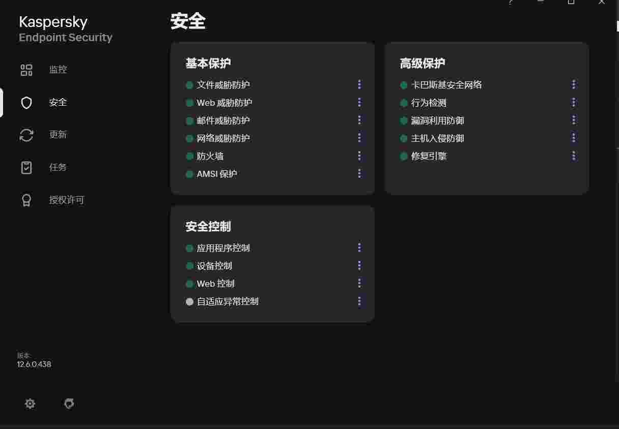 卡巴斯基 v12.6.0.438 最尖端科技杀毒软件