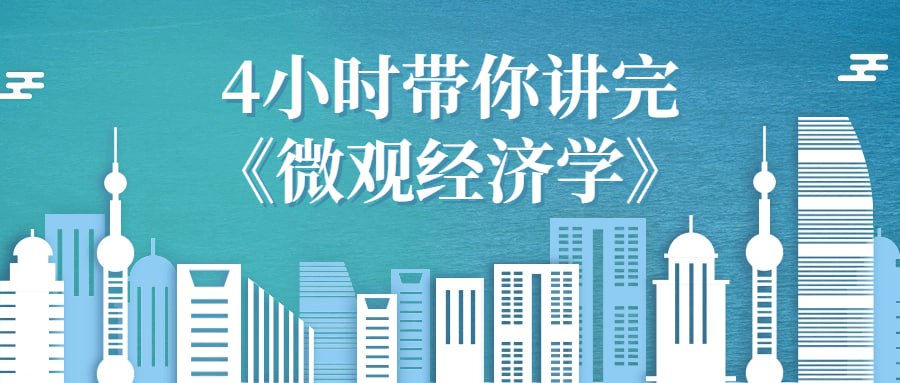 4 小时带你讲完《微观经济学》