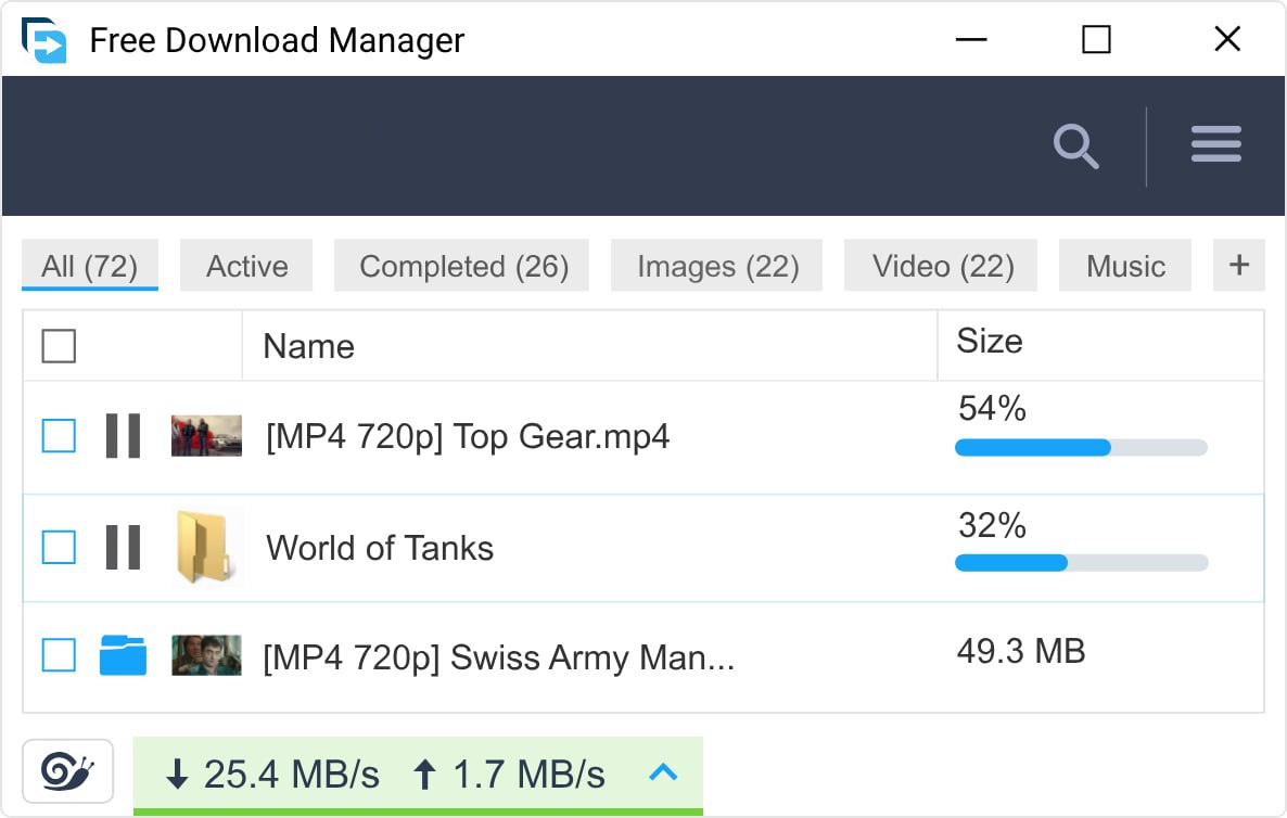 Free Download Manager v6.24 下载加速器