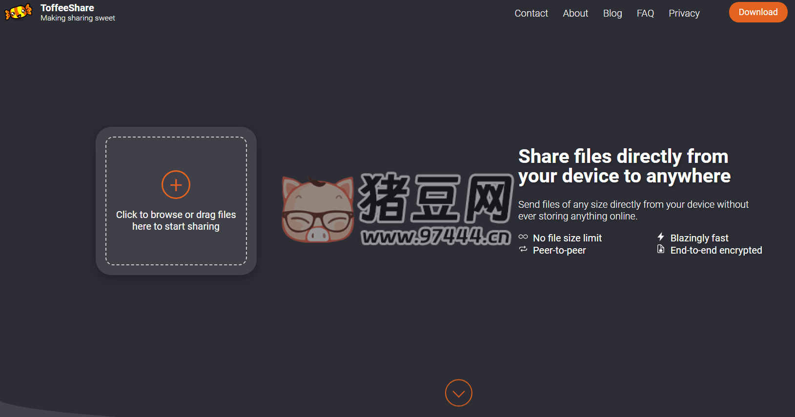 ToffeeShare：免费且快速的在线文件传输工具