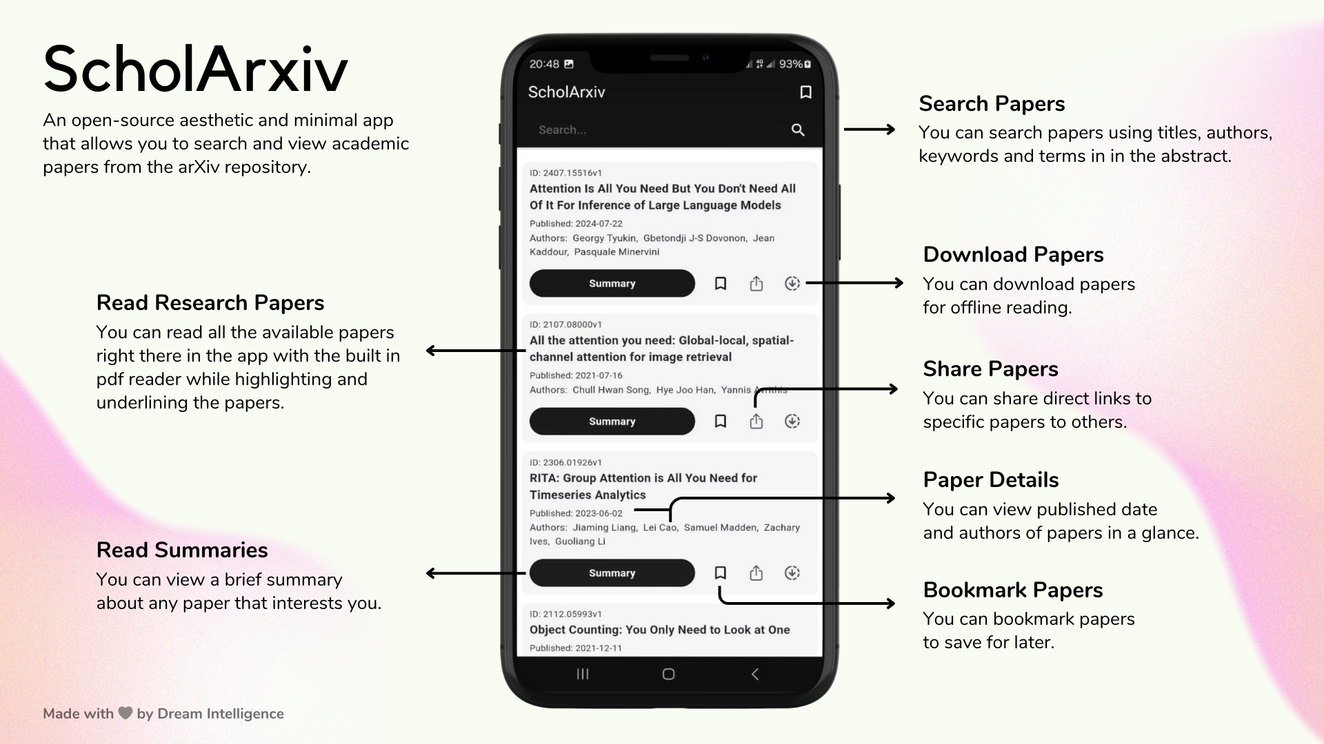 ScholArxiv：一款开源、美观且极简的研究论文浏览器