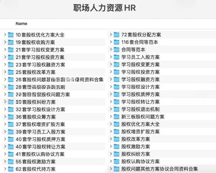 职场人力资源 HR 资料合集