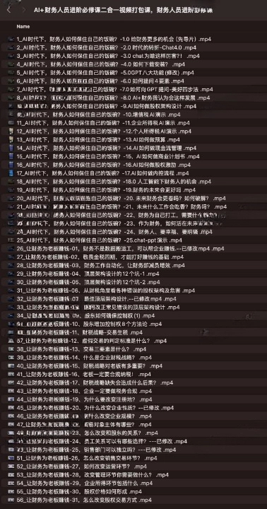 AI+ 财务人员进阶必修课二合一视频打包课