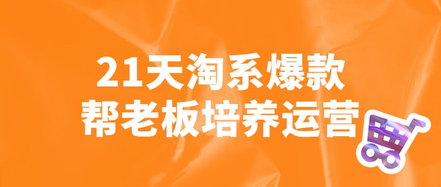 21 天淘系爆款帮老板培养运营