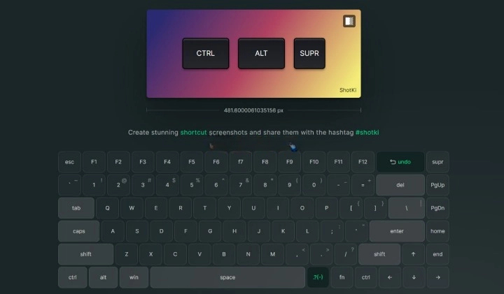 ShotKi：一个可以创建精美快捷键截图的网站