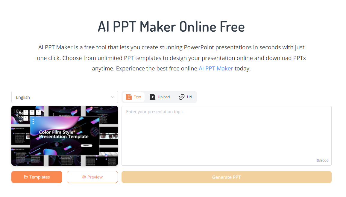 AI PPT Maker：你的 PPT 制作 AI 助手