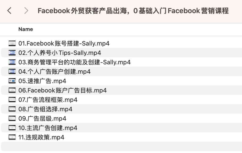 Facebook 外贸获客产品出海：0 基础入门 Facebook 营销课程