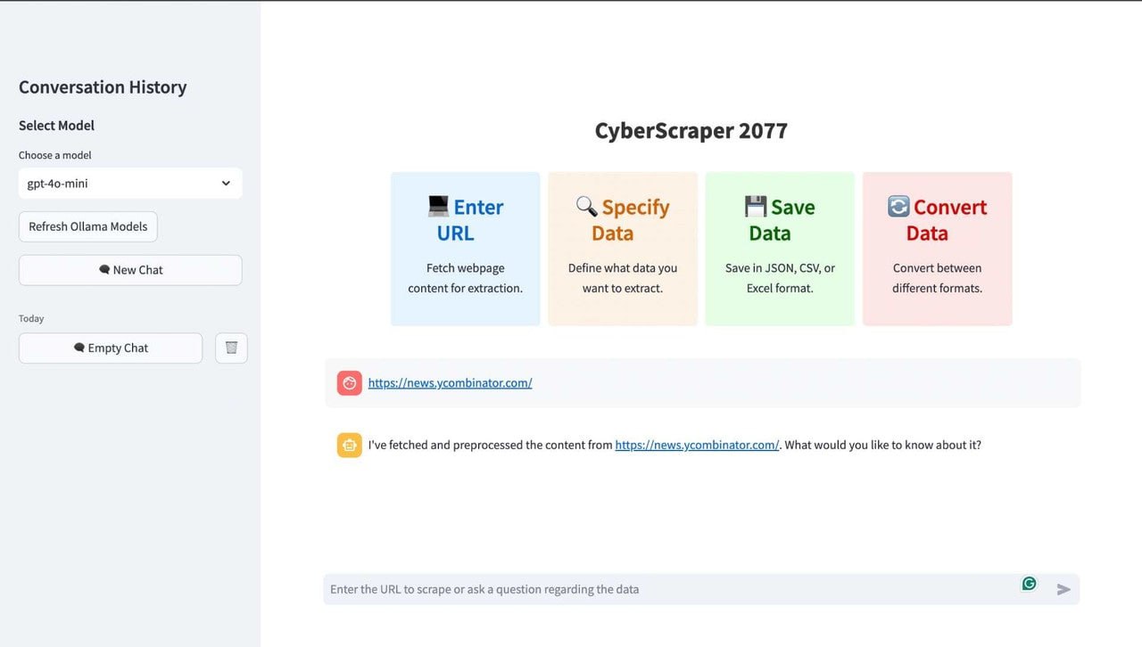 CyberScraper 2077：一个开源强大的网络爬虫工具