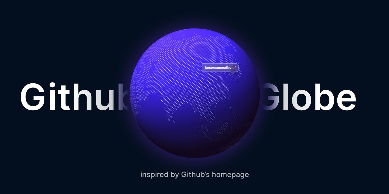 Github Globe：三维地球可视化开源项目