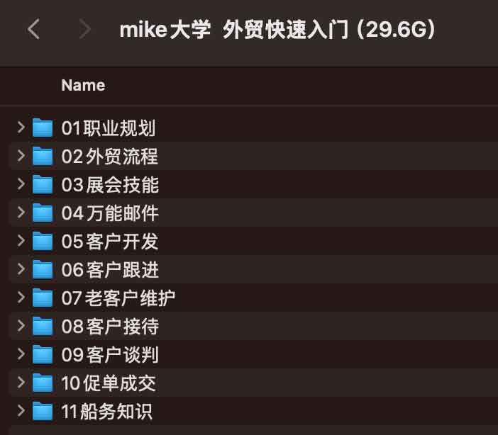 Mike大学外贸快速入门课程