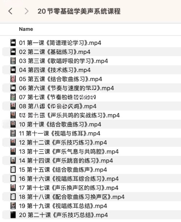20 节零基础学美声系统课程
